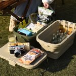 Outdoor Large Capacity Storage Basket, Camping Camping Handheld Blue, Foldable Picnic Basket, Portable Detachable Small Dining Table, Multifunctional Sturdy And Durable Storage Box