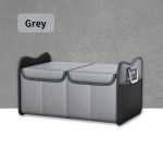 Car Storage Box, PU Leather Material Trunk Organizer, Large Capacity Car Trunk Storage Box, Adjustable Divider Design Durable Foldable Storage Box, Suitable for SUV Camping Travel Car Organization, Sedan Road Trip Storage Box