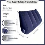 1pcu002F2pcs Thicker And Larger Portable Air Pillows with Press-To-Inflate Design. Multi-Functional Triangular Shape with Adjustable Support Position, Providing Back Support And Head Elevation. Suitable for Bed, Travel, And Camping