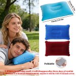2pcs Inflatable Travel Pillows, Portable Ultra-Light Air Camping Pillow, with Neck And Lumbar Support, Washable Air Pillow, Suitable for Airplane, Car, Office Nap, Hiking, Backpacking, Multifunctional Travel Pillow, Suitable for Various Occasions