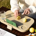 Outdoor Large Capacity Storage Basket, Camping Camping Handheld Blue, Foldable Picnic Basket, Portable Detachable Small Dining Table, Multifunctional Sturdy And Durable Storage Box
