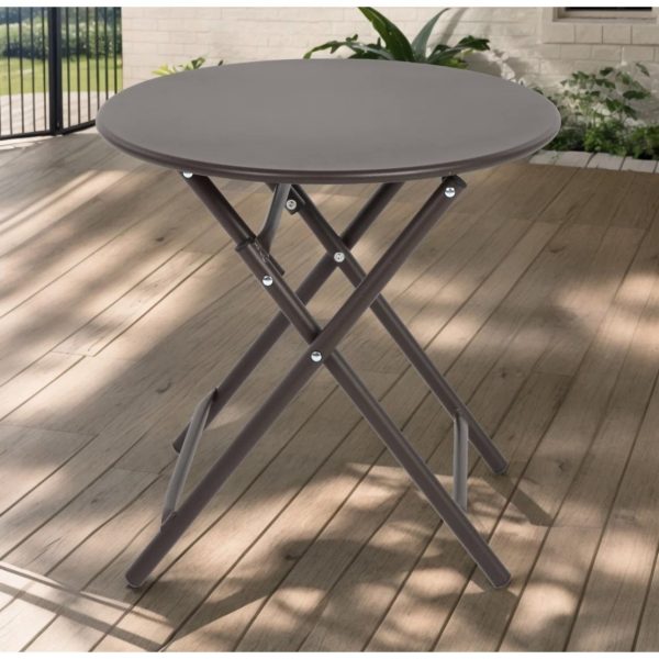 3 Piece Patio set, Outdoor Camping Chairs with Breathable Fabric, folding table with steel table top, 2 Stackable chairs and 1Foldable table set