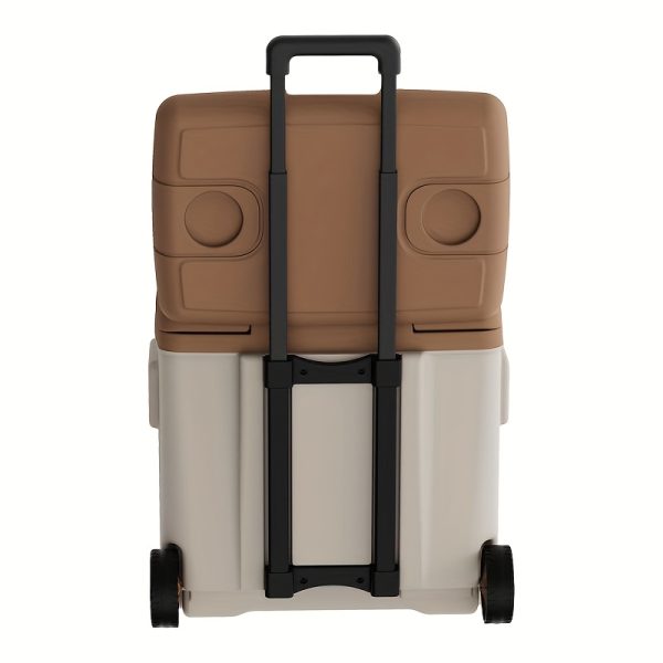 Commercial Insulated Cooler Box for Outdoor Camping, Vehicle Use, and Sea Fishing, Large Capacity Ice Chest with Wheels and Pull Handles
