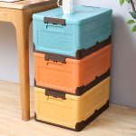 6.82 Gallon Large Folding Storage Box with Handle - Durable Plastic, Multi-Purpose Organizer for Camping, Car Trunk, Bedroom, Dorm, Picnic & Outdoor Use,Storage Bins for Home Organization