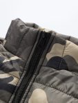 Men's Camouflage Casual Sport Jacket, Featuring a Small Stand-up Collar Design - a Classic and Versatile Windbreaker with Zippered Pockets for Easy Carrying and Storage. This Loose-fitting Warm Jacket Offers a Regular Fit, Ideal for Casual Outdoor