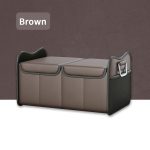Car Storage Box, PU Leather Material Trunk Organizer, Large Capacity Car Trunk Storage Box, Adjustable Divider Design Durable Foldable Storage Box, Suitable for SUV Camping Travel Car Organization, Sedan Road Trip Storage Box