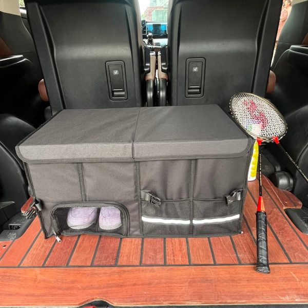A Collapsible Trunk Storage Box with Dual Compartments - a Durable, Foldable Storage Solution That Allows for Easy Access And Maximum Organization - Perfect for Outdoor Camping And Everyday Use, a Shoe Storage Box for The Trunk