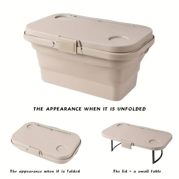 Outdoor Large Capacity Storage Basket, Camping Camping Handheld Blue, Foldable Picnic Basket, Portable Detachable Small Dining Table, Multifunctional Sturdy And Durable Storage Box