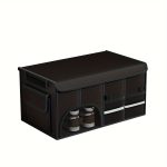A Collapsible Trunk Storage Box with Dual Compartments - a Durable, Foldable Storage Solution That Allows for Easy Access And Maximum Organization - Perfect for Outdoor Camping And Everyday Use, a Shoe Storage Box for The Trunk