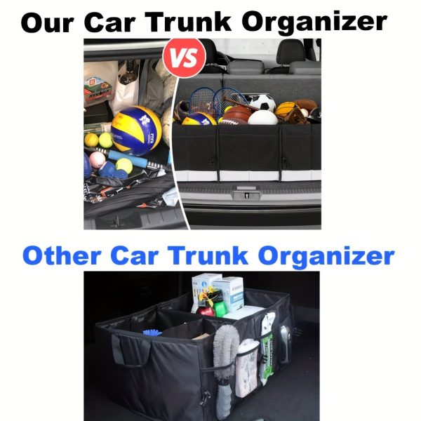 1 Foldable Car Organizer Box, SUV Vehicle Storage Box, Large Capacity Car Organizer, Outdoor Camping Picnic Storage Box