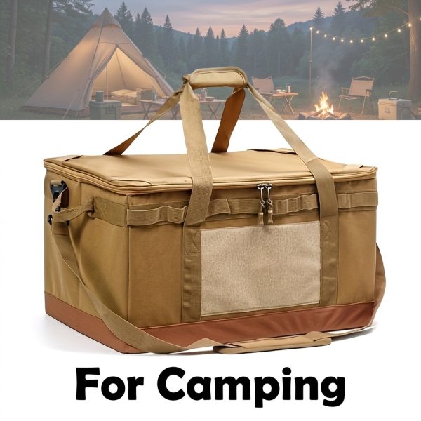 15.85gal Large Capacity Camping Storage Bag, Outdoor Picnic Utensil Organizer, Gas Can Storage Box, Outdoor Camping Travel Bag