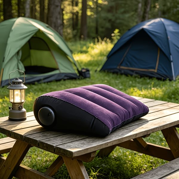 1pcu002F2pcs Thicker And Larger Portable Air Pillows with Press-To-Inflate Design. Multi-Functional Triangular Shape with Adjustable Support Position, Providing Back Support And Head Elevation. Suitable for Bed, Travel, And Camping
