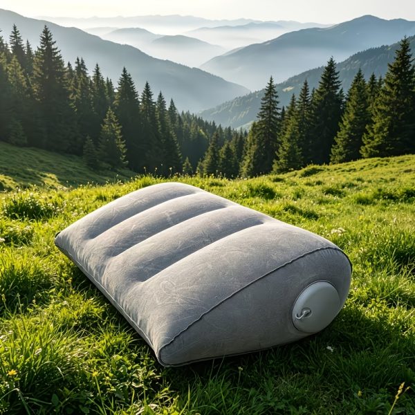 1pcu002F2pcs Thicker And Larger Portable Air Pillows with Press-To-Inflate Design. Multi-Functional Triangular Shape with Adjustable Support Position, Providing Back Support And Head Elevation. Suitable for Bed, Travel, And Camping