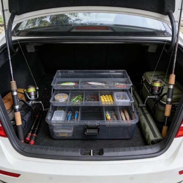2027 New Upgraded Thickened Style Outdoor Multi-Purpose Camping Storage Box Fishing Box Three-Layer Foldable Storage Box Medicine Box Art Tool Box Cosmetic Box Emergency Storage Box Fishing Gear Box