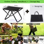3pcs Portable Folding Camping Table | Lightweight Iron Picnic Table, Foldable Design Suitable for Outdoor Camping, Beach BBQ, Tailgate Parties, Hiking