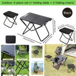 3pcs Portable Folding Camping Table | Lightweight Iron Picnic Table, Foldable Design Suitable for Outdoor Camping, Beach BBQ, Tailgate Parties, Hiking