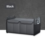 Car Storage Box, PU Leather Material Trunk Organizer, Large Capacity Car Trunk Storage Box, Adjustable Divider Design Durable Foldable Storage Box, Suitable for SUV Camping Travel Car Organization, Sedan Road Trip Storage Box