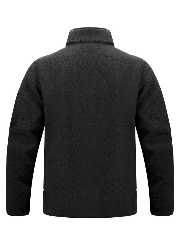 Men's Tactical Fleece-Lined Sweatshirt - Breathable, Warm Pullover with Side Zipper Pockets for Hunting & Outdoor Activities, Perfect for Fallu002FWinter, Spring & Autumn, Regular Fit, Sporty Style, Outdoor Activity, Crew Neck, Long Sleeve
