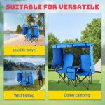 Foldable Doubleu002FSingle Chair with Canopy: Comes with a Table - Perfect for Patios, Camping, And Outdoor Events