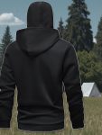 Men's New Full-Zip Windproof Jacket with Face Mask, Balaclava, and Double-Layer Hood Design. Suitable for Cycling, Outdoor Climbing, Skiing, and Casual Wear. Zip-Up Hoodie