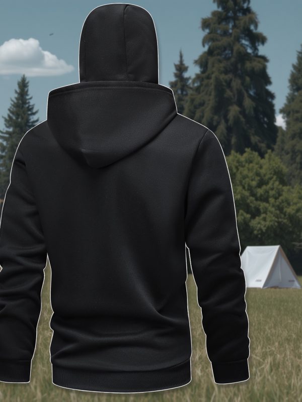 Men's New Full-Zip Windproof Jacket with Face Mask, Balaclava, and Double-Layer Hood Design. Suitable for Cycling, Outdoor Climbing, Skiing, and Casual Wear. Zip-Up Hoodie