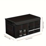 A Collapsible Trunk Storage Box with Dual Compartments - a Durable, Foldable Storage Solution That Allows for Easy Access And Maximum Organization - Perfect for Outdoor Camping And Everyday Use, a Shoe Storage Box for The Trunk