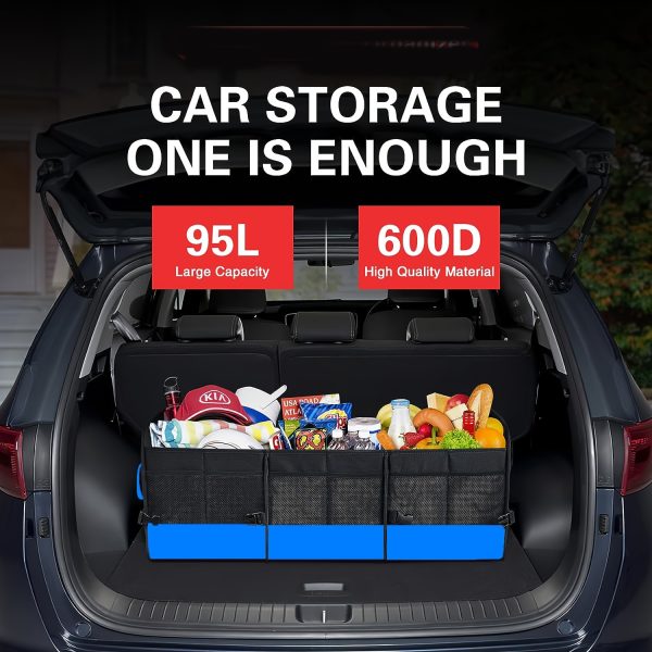 1 Foldable Car Organizer Box, SUV Vehicle Storage Box, Large Capacity Car Organizer, Outdoor Camping Picnic Storage Box