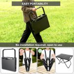 3pcs Portable Folding Camping Table | Lightweight Iron Picnic Table, Foldable Design Suitable for Outdoor Camping, Beach BBQ, Tailgate Parties, Hiking