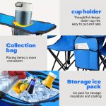 Foldable Doubleu002FSingle Chair with Canopy: Comes with a Table - Perfect for Patios, Camping, And Outdoor Events