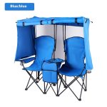 Foldable Doubleu002FSingle Chair with Canopy: Comes with a Table - Perfect for Patios, Camping, And Outdoor Events