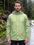 Men'S Rain Jacket Raincoat Windbreaker Running Waterproof Lightweight Packable with Hood Travel Hiking Cycling, Autumn Transitional Layers, Hunting