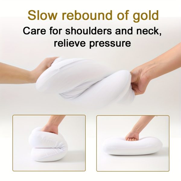 Nap Pillow Office Nap Pillow Plush Pillow Cushion Office Sofa Nap Outdoor Camping Pillow Memory Foam Slow Rebound Neck Support Sleeping Pillow Camping Tent Portable Pillow Nap Travel Pillow Jacket Removable Washable