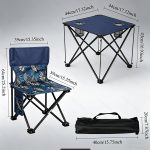 3-Pack Portable Folding Camping Table And Chairs Set with Cup Holders And Side Storage Pockets, Heavy Duty Outdoor Foldable Patio Lawn Chair Table Kit for Picnic Beach Fishing Backyard
