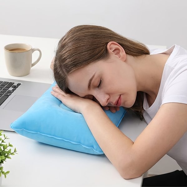 2pcs Inflatable Travel Pillows, Portable Ultra-Light Air Camping Pillow, with Neck And Lumbar Support, Washable Air Pillow, Suitable for Airplane, Car, Office Nap, Hiking, Backpacking, Multifunctional Travel Pillow, Suitable for Various Occasions