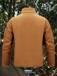 Men's Tactical Fleece-Lined Sweatshirt - Breathable, Warm Pullover with Side Zipper Pockets for Hunting & Outdoor Activities, Perfect for Fallu002FWinter, Spring & Autumn, Regular Fit, Sporty Style, Outdoor Activity, Crew Neck, Long Sleeve