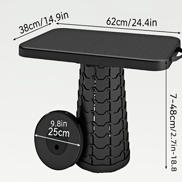 Portable Foldable Camping Table And Chair 2-In-1, Lightweight Retractable Design, Suitable for Picnics, Barbecues, Beaches, And Travel
