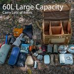 15.85gal Large Capacity Camping Storage Bag, Outdoor Picnic Utensil Organizer, Gas Can Storage Box, Outdoor Camping Travel Bag