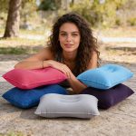 2pcs Inflatable Travel Pillows, Portable Ultra-Light Air Camping Pillow, with Neck And Lumbar Support, Washable Air Pillow, Suitable for Airplane, Car, Office Nap, Hiking, Backpacking, Multifunctional Travel Pillow, Suitable for Various Occasions
