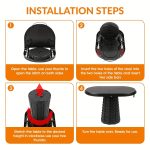 Portable Foldable Camping Table And Chair 2-In-1, Lightweight Retractable Design, Suitable for Picnics, Barbecues, Beaches, And Travel