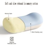 1pc Cooling Memory Pillow, Polyurethane Filling, Medium Soft Slow Rebound, Ergonomic Face-Down Sleeping Pillow, No Numb Arm Design, Multifunctional Lumbar Support Pad for Back And Waist, Portable Travel Pillow, RV Bedding