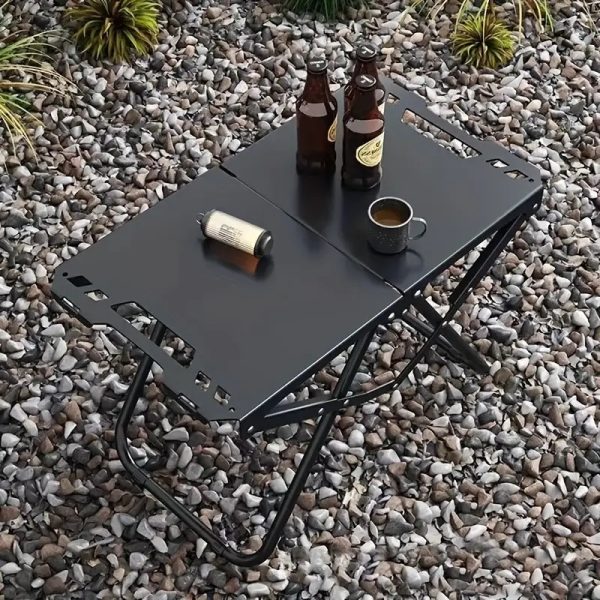 3pcs Portable Folding Camping Table | Lightweight Iron Picnic Table, Foldable Design Suitable for Outdoor Camping, Beach BBQ, Tailgate Parties, Hiking
