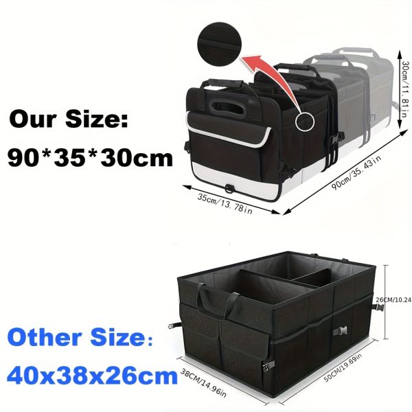 1 Foldable Car Organizer Box, SUV Vehicle Storage Box, Large Capacity Car Organizer, Outdoor Camping Picnic Storage Box
