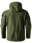 Men'S Tactical Thickened 2pcs Outdoor Casual Softshell Jacket And Cargo Pants Set, Fall Winter Fleece Contrast Hooded Windproof Warm Workwear Multi-Pocket Top And Bottom, Hunting Riding Hiking Exploration Climbing Outfit Without Additions