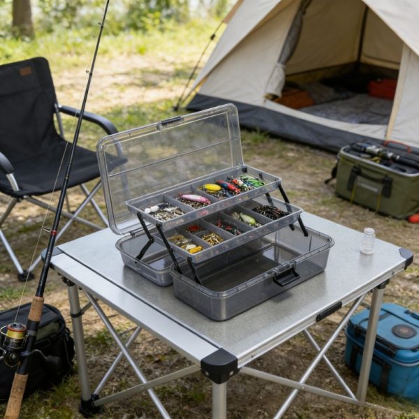 2027 New Upgraded Thickened Style Outdoor Multi-Purpose Camping Storage Box Fishing Box Three-Layer Foldable Storage Box Medicine Box Art Tool Box Cosmetic Box Emergency Storage Box Fishing Gear Box