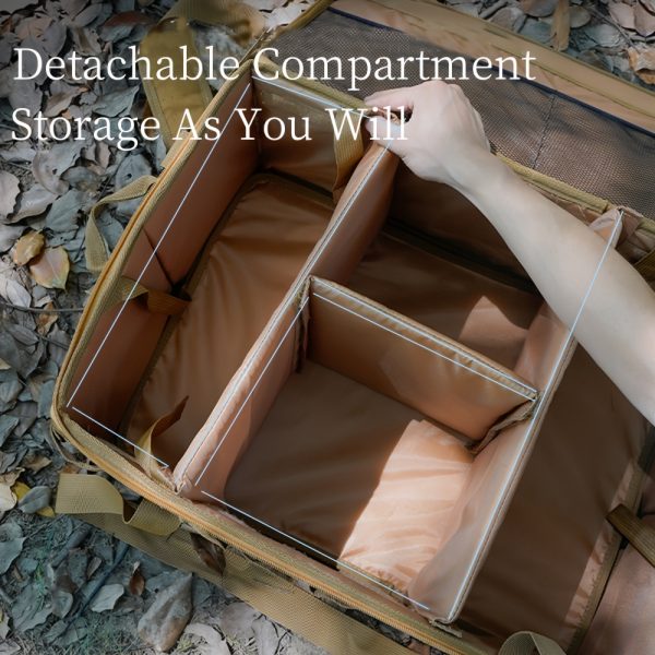 15.85gal Large Capacity Camping Storage Bag, Outdoor Picnic Utensil Organizer, Gas Can Storage Box, Outdoor Camping Travel Bag