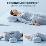 1pc Cooling Memory Pillow, Polyurethane Filling, Medium Soft Slow Rebound, Ergonomic Face-Down Sleeping Pillow, No Numb Arm Design, Multifunctional Lumbar Support Pad for Back And Waist, Portable Travel Pillow, RV Bedding
