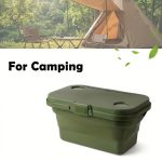 Outdoor Large Capacity Storage Basket, Camping Camping Handheld Blue, Foldable Picnic Basket, Portable Detachable Small Dining Table, Multifunctional Sturdy And Durable Storage Box