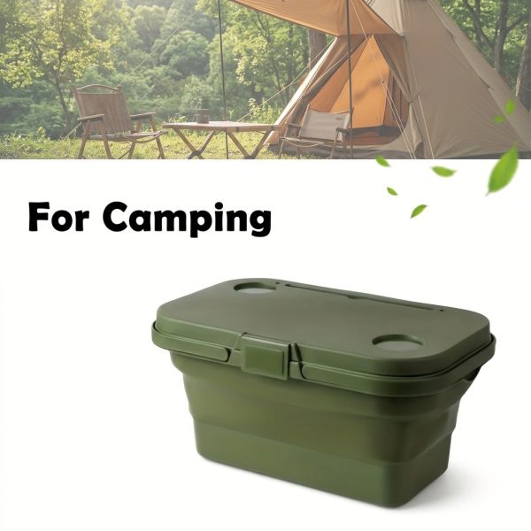 Outdoor Large Capacity Storage Basket, Camping Camping Handheld Blue, Foldable Picnic Basket, Portable Detachable Small Dining Table, Multifunctional Sturdy And Durable Storage Box