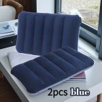 2pcs Inflatable Camping Pillow Set, Adult Quick-Dry PVC Square Design, Portable Outdoor Sleeping Pillow, Suitable for Hiking, Backpacking, And Air Travel