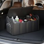 Car Storage Box, PU Leather Material Trunk Organizer, Large Capacity Car Trunk Storage Box, Adjustable Divider Design Durable Foldable Storage Box, Suitable for SUV Camping Travel Car Organization, Sedan Road Trip Storage Box